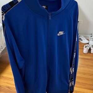 Nike Royal Blue Track Jacket with Logo Accents